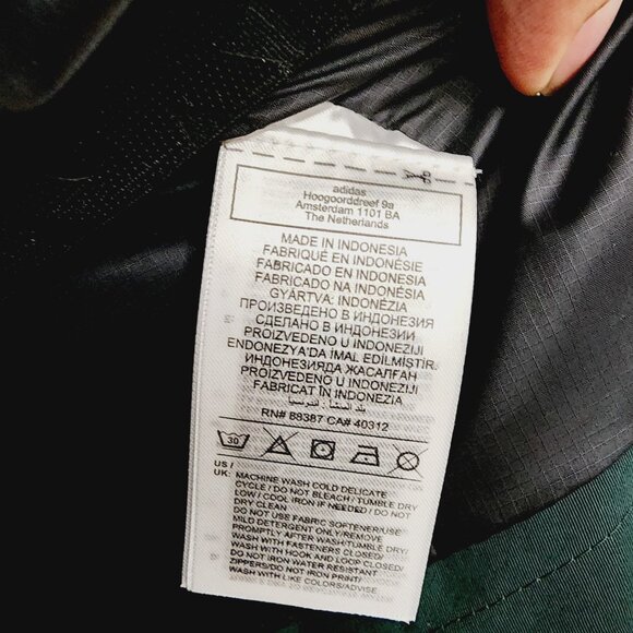 Adidas Terrex Post-Consumer Snow Jacket 'White Green' HC7727 - Men's Small - Picture 13 of 16